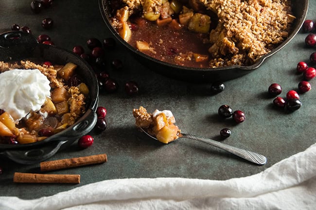 Gluten Free Cranberry Apple Crumble
