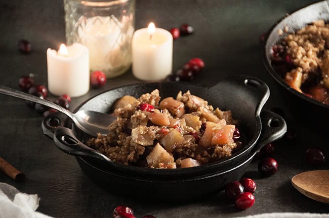 Gluten Free Cranberry Apple Crumble