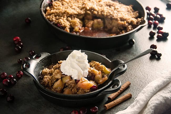 Gluten Free Cranberry Apple Crumble