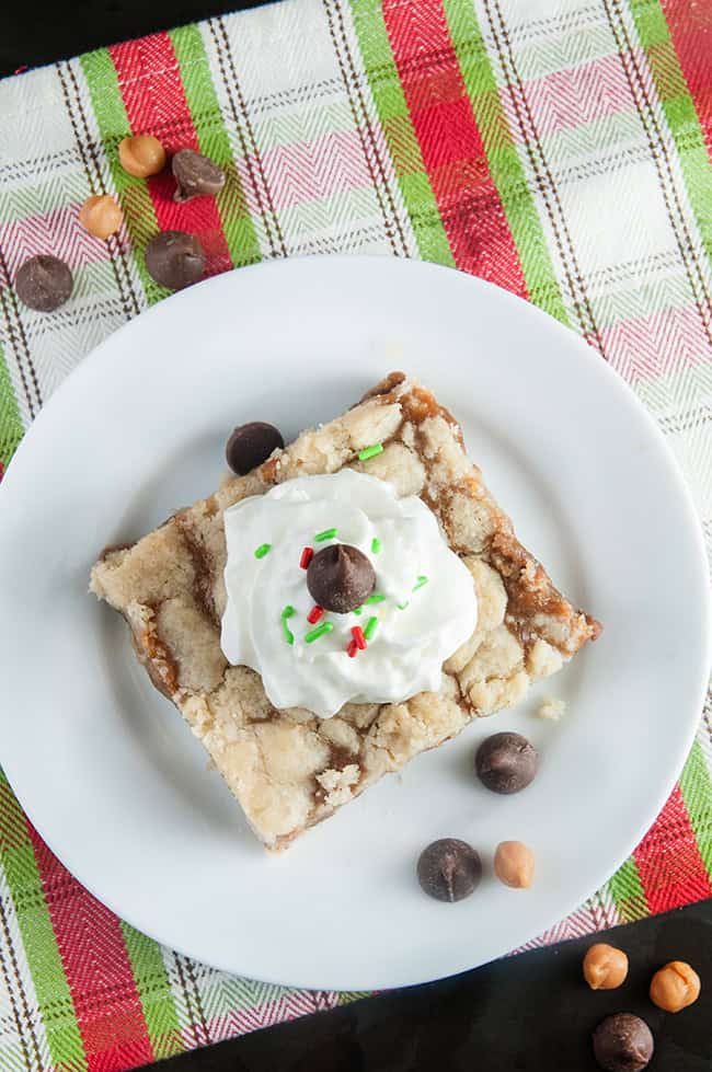 Gluten free Salted Caramel Chocolate Chip Butter Bars