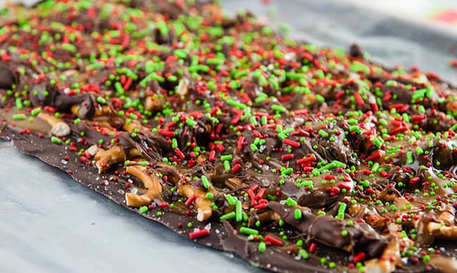 Salted Caramel Pretzel Chocolate Bark