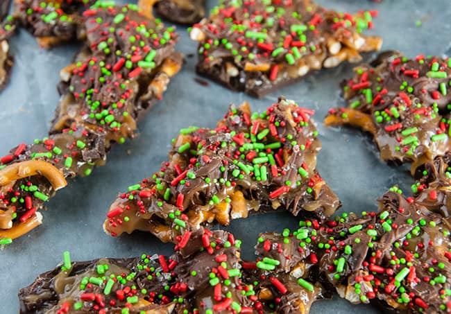 Salted Caramel Pretzel Chocolate Bark