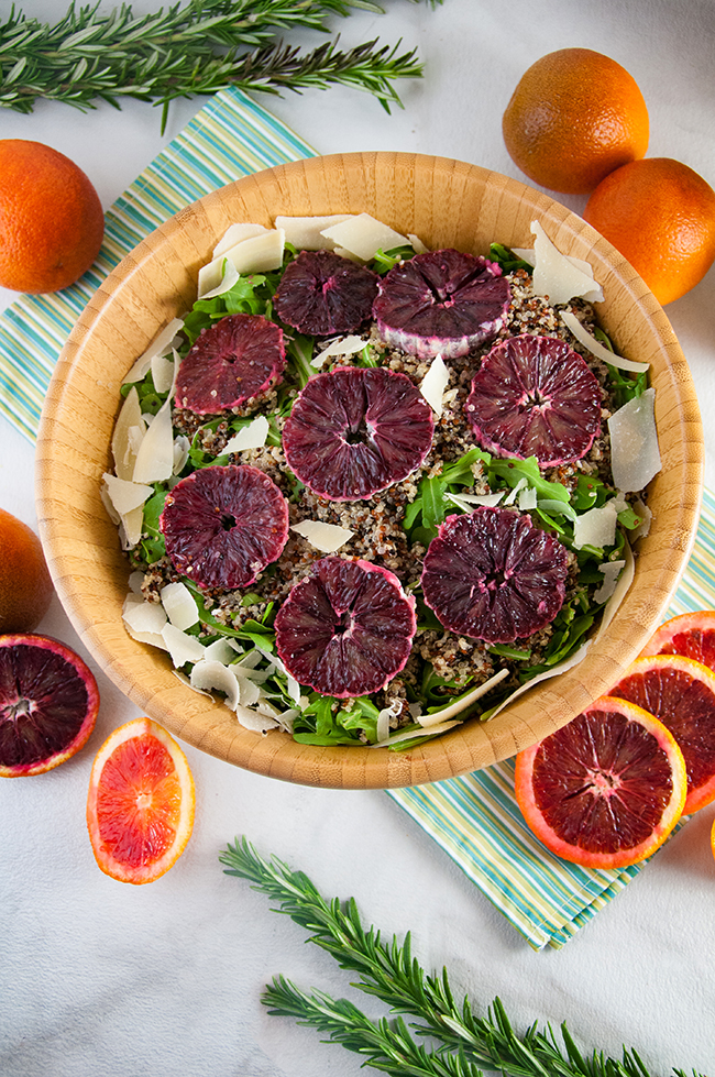 Blood Orange Salad with Arugula, Quinoa, and Parmesan