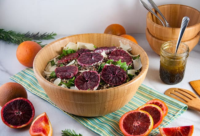Blood Orange Salad with Arugula, Quinoa, and Parmesan