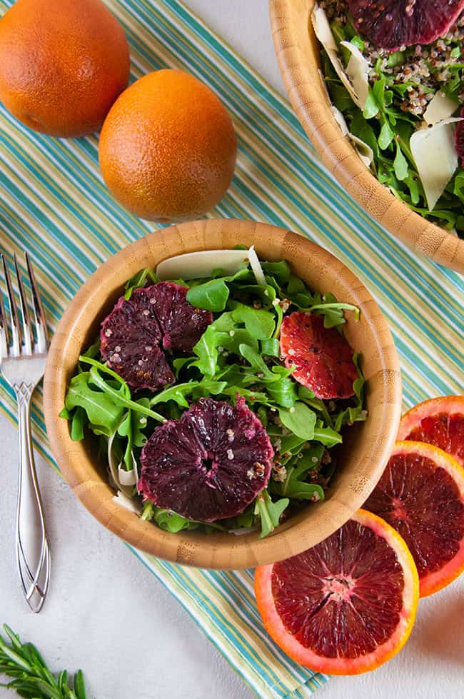 Blood Orange Salad with Arugula, Quinoa, and Parmesan