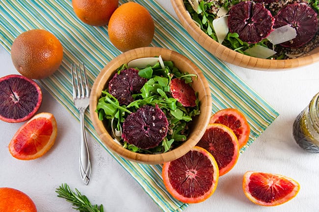 Blood Orange Salad with Arugula, Quinoa, and Parmesan
