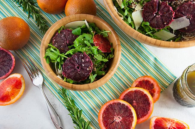 Blood Orange Salad with Arugula, Quinoa, and Parmesan