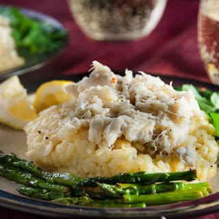 Crab Risotto with Asparagus - Seasoned Sprinkles