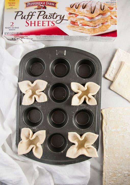 Easy and Pretty Puff Pastry Cheesecake Cups Seasoned Sprinkles