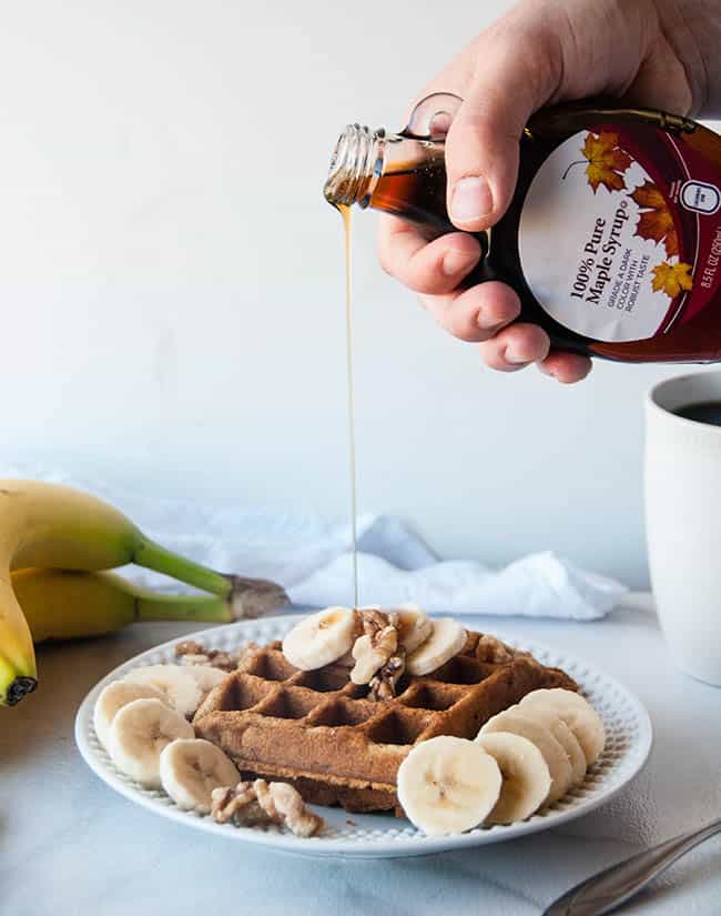 Gluten Free Banana Bread Waffles