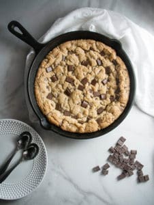 Skillet Chocolate Chip Cookie - Seasoned Sprinkles