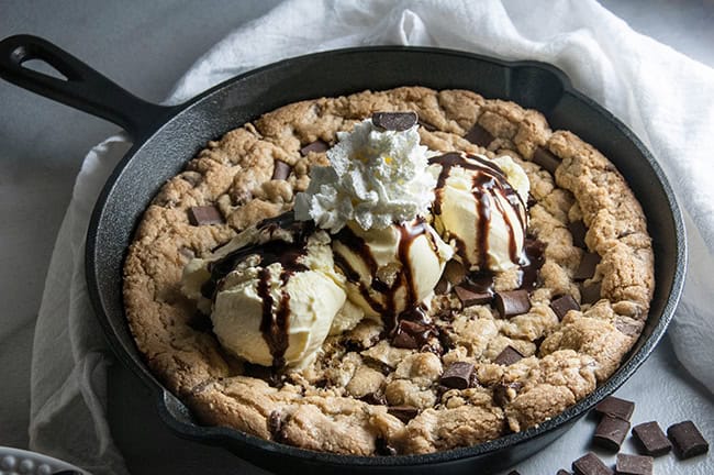 Skillet Chocolate Chip Cookie