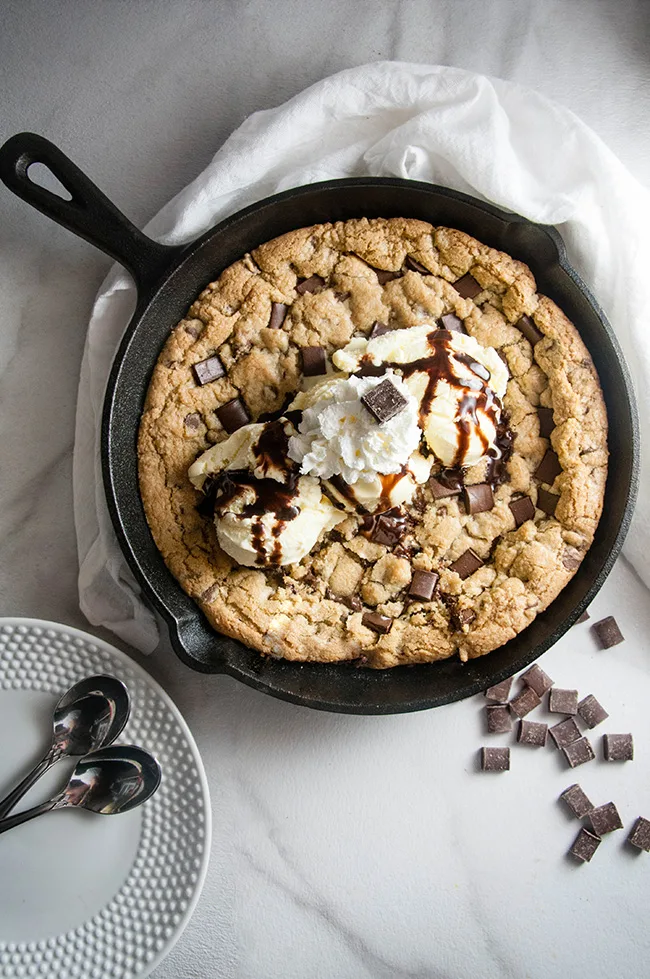 Skillet Chocolate Chip Cookies