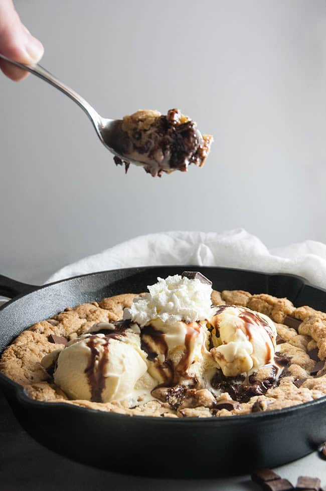 Skillet Chocolate Chip Cookie