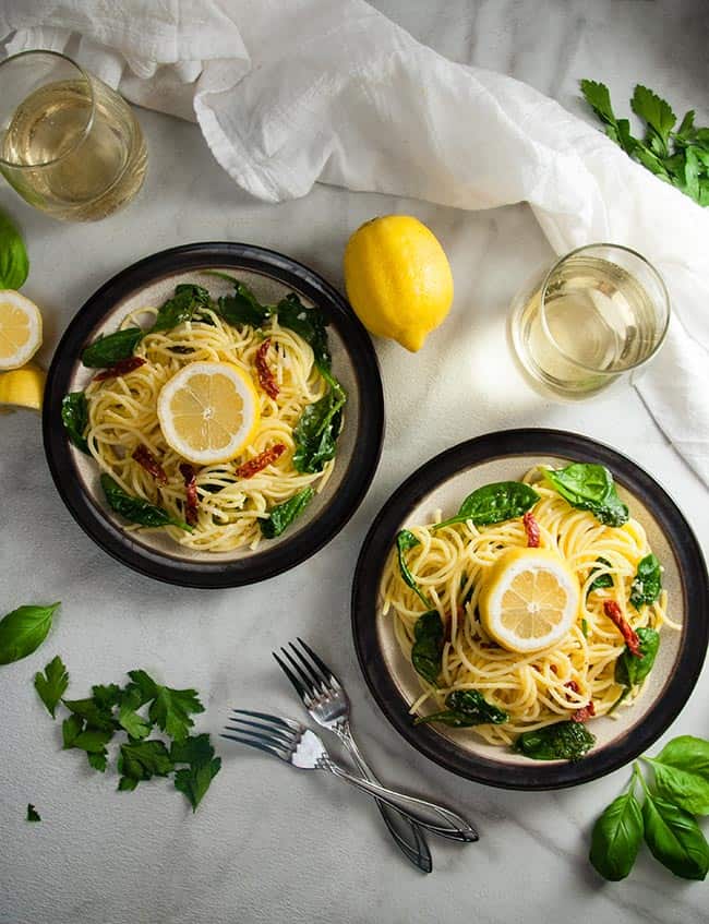 Lemon Spinach Pasta