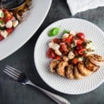 Shrimp Caprese Salad with Honey Balsamic Reduction