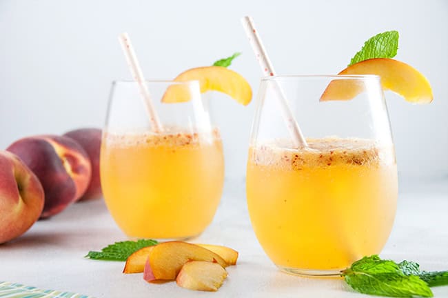 Peach Wine Spritzers