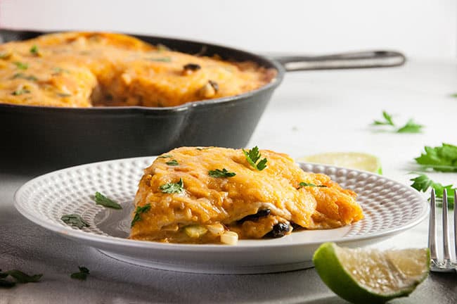 Shortcut Skillet Enchilada Lasagna