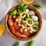 Caprese Zoodle Bowls with Chickpeas