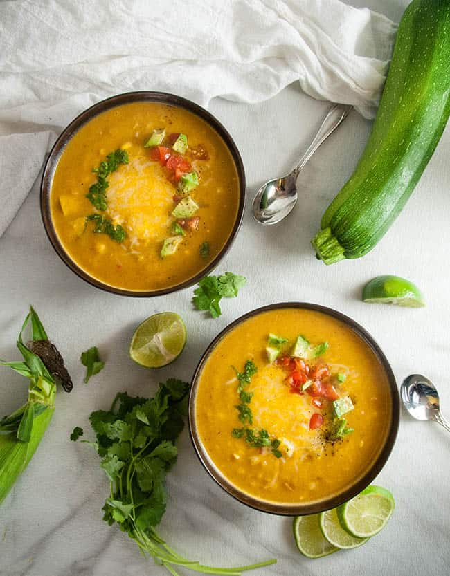 End of Summer Corn and Zucchini Chowder