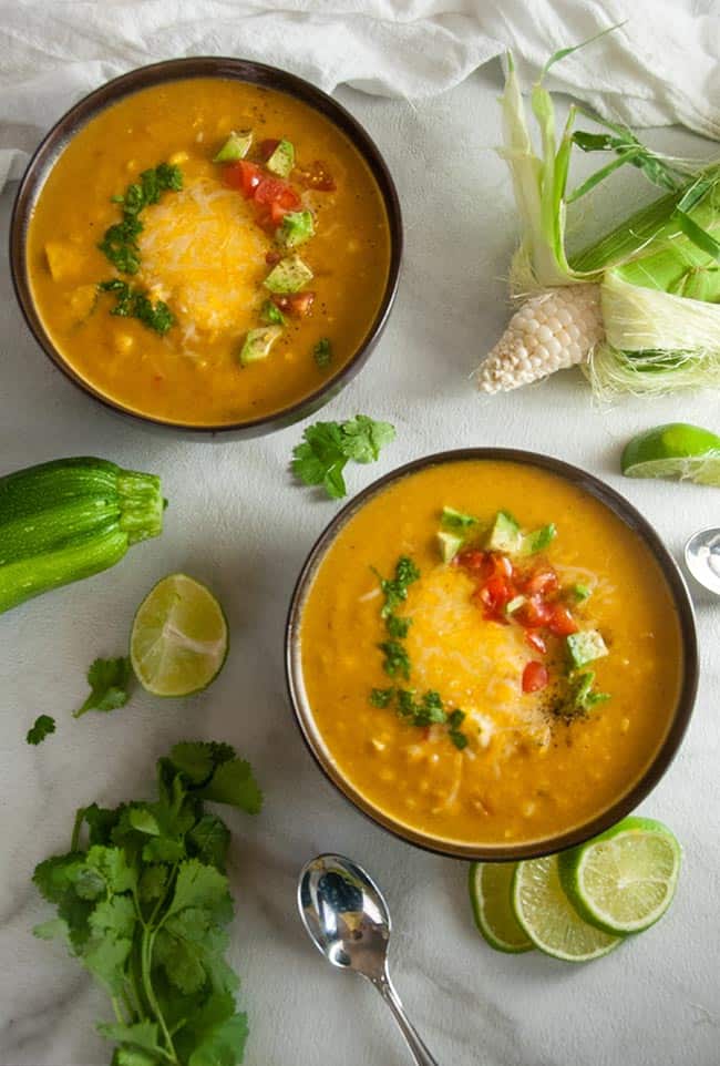 End of Summer Corn and Zucchini Chowder