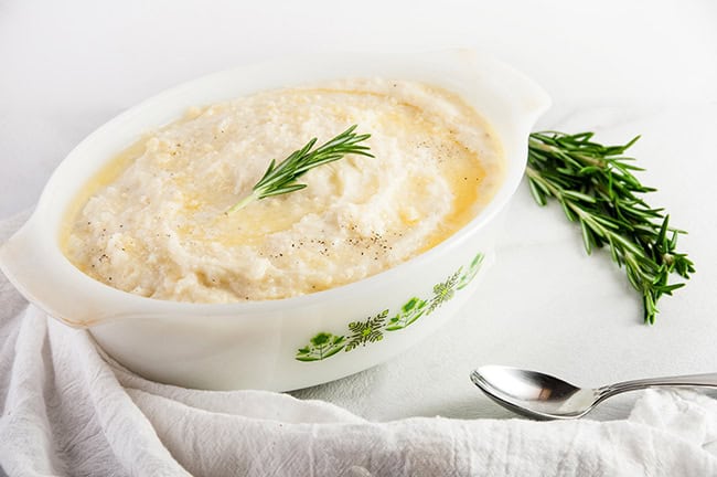 Mascarpone Mashed Potatoes with Rosemary Butter