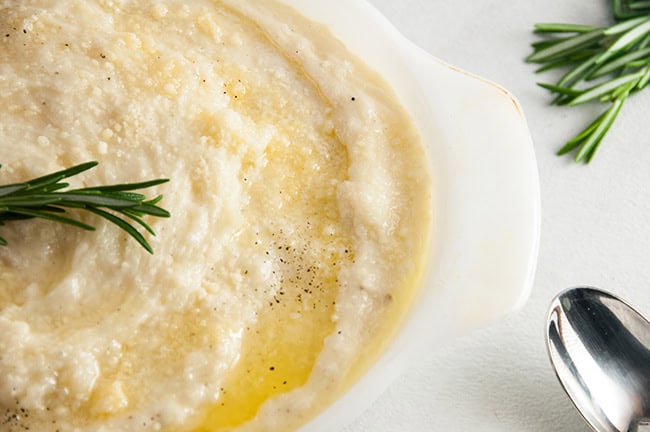 Mascarpone Mashed Potatoes with Rosemary Butter