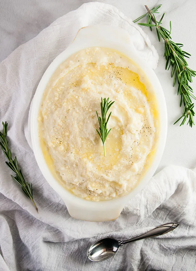 Mascarpone Mashed Potatoes with Rosemary Butter