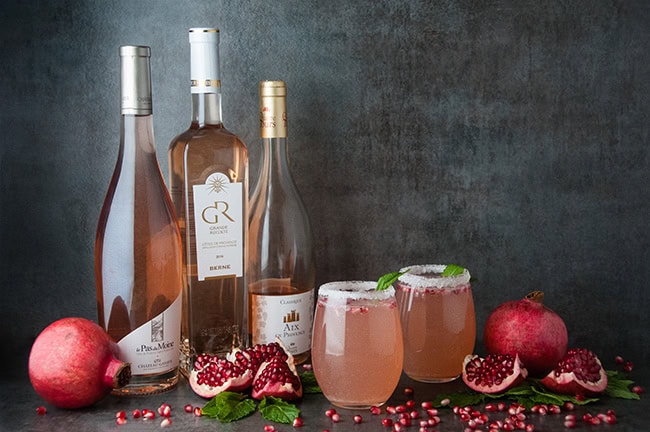 Pomegranate Rosé Spritzers
