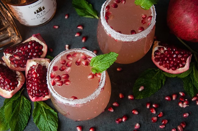 Pomegranate Rosé Spritzers