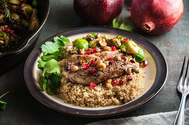 Balsamic Pomegranate Chicken Skillet