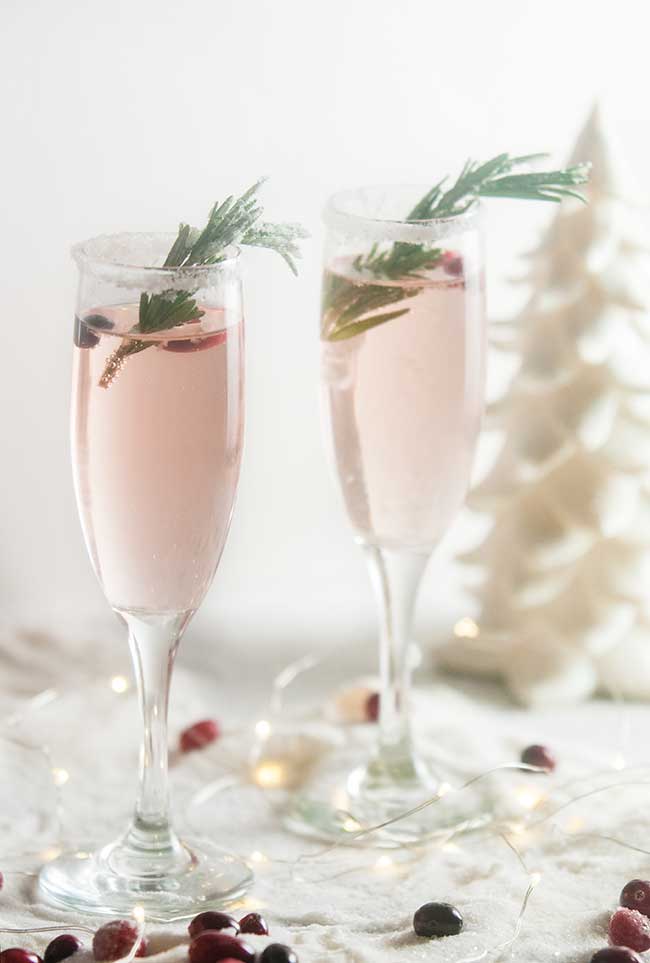 Christmas Cranberry Champagne Cocktails Seasoned Sprinkles