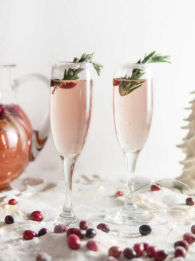 Christmas Cranberry Champagne Cocktails Seasoned Sprinkles