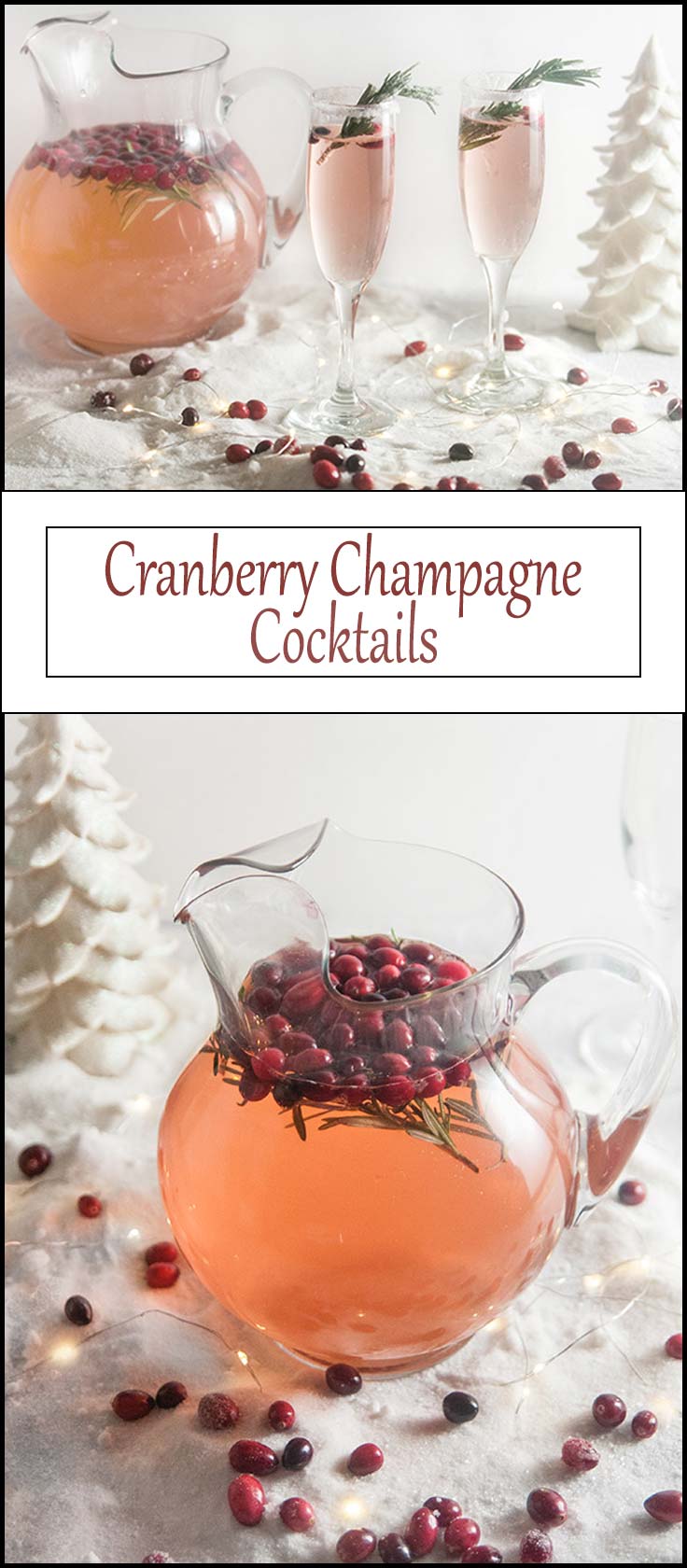 Christmas Cranberry Champagne Cocktails - Seasoned Sprinkles