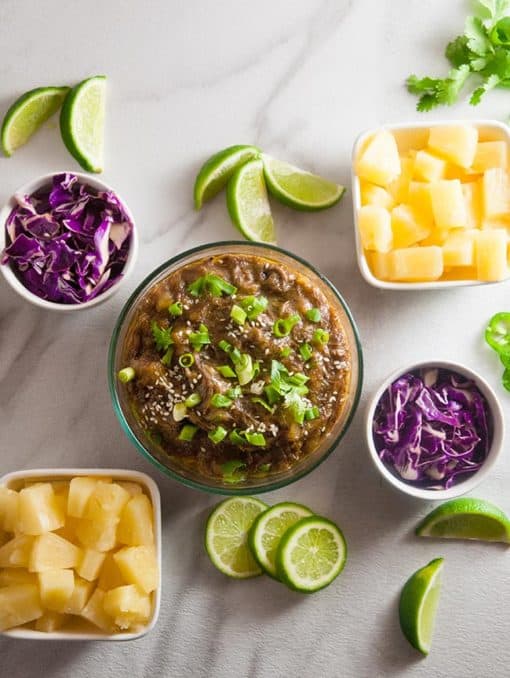 Slow Cooker Pineapple Beef Tacos Seasoned Sprinkles