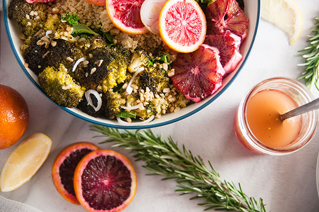 Winter Citrus Salad with Blood Oranges and Broccoli