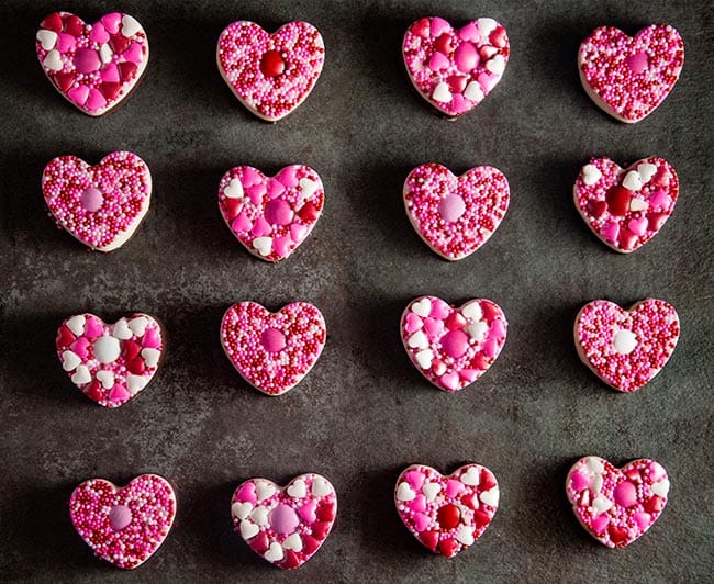 Homemade Chocolate Hearts Seasoned Sprinkles