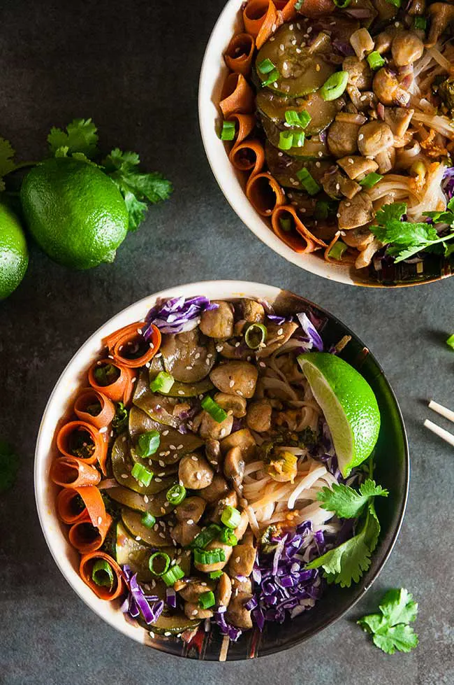 Korean Vegetable Noodle Bowls