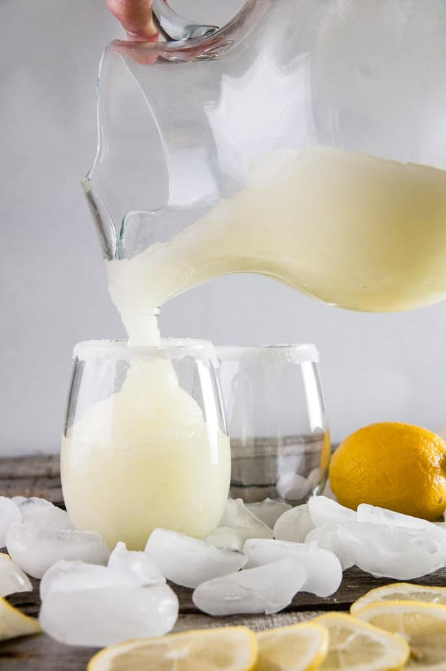 Granizados de limonada con alcohol