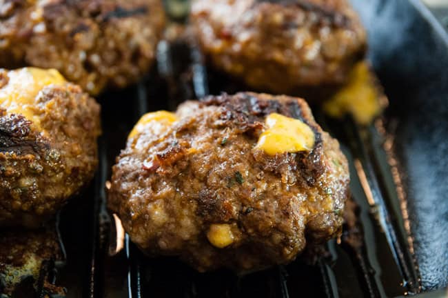 Beer Cheese Stuffed Burgers