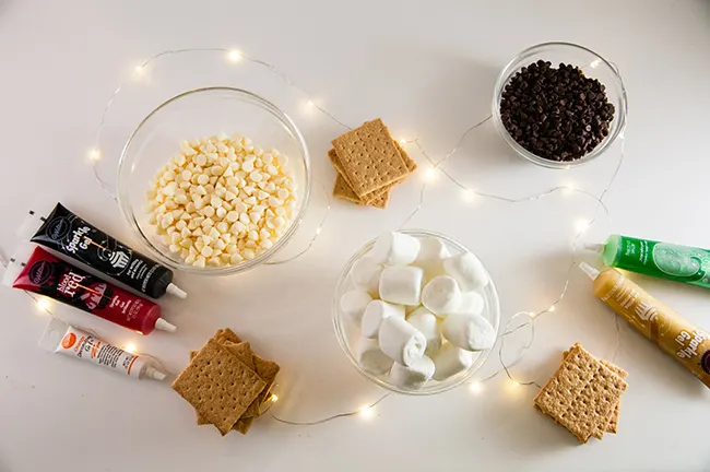 Everything you need for melted snowmen s'mores