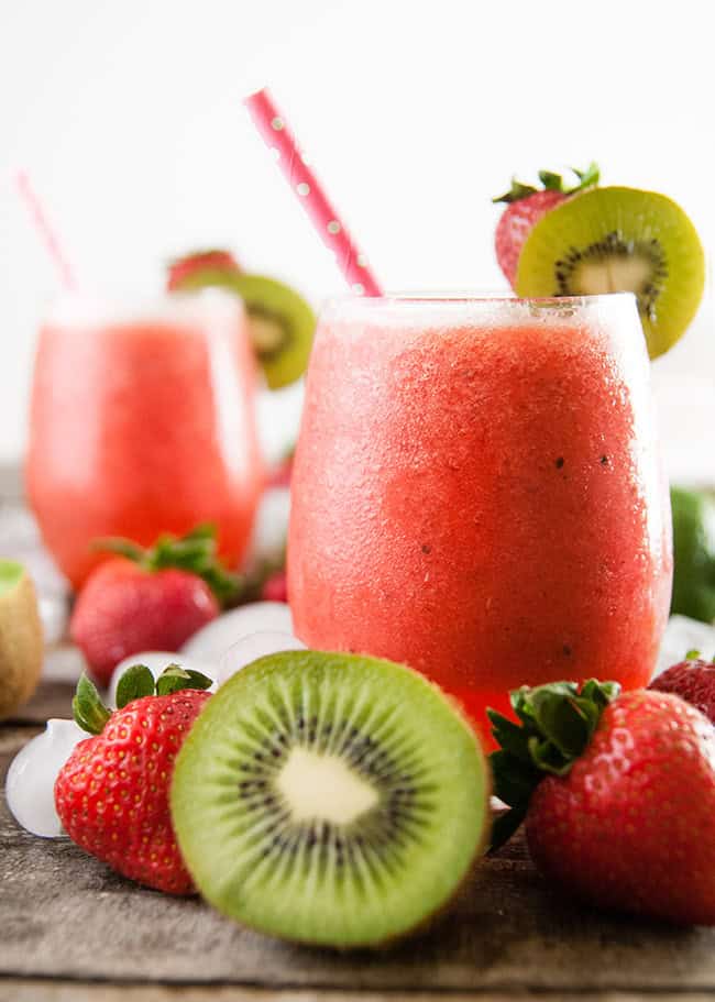 Sparkling Strawberry Kiwi Slushies