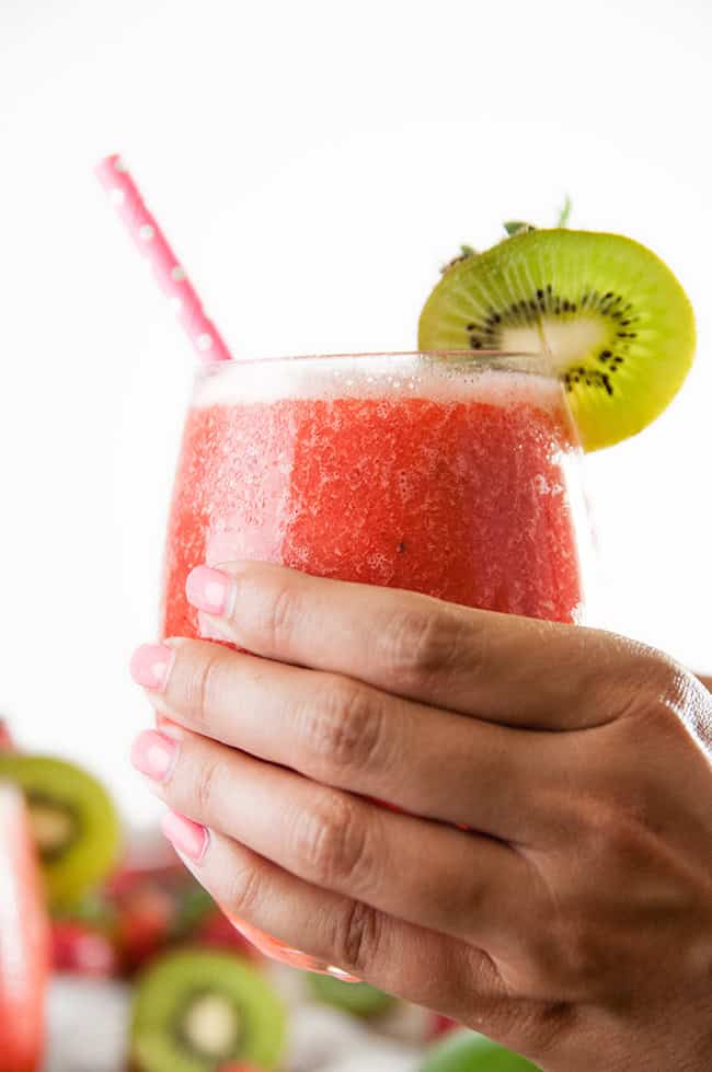 Sparkling Strawberry Kiwi Slushies