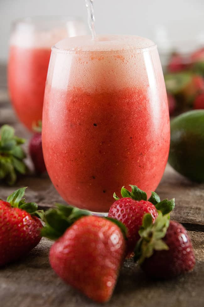 Sparkling Strawberry Kiwi Slushies