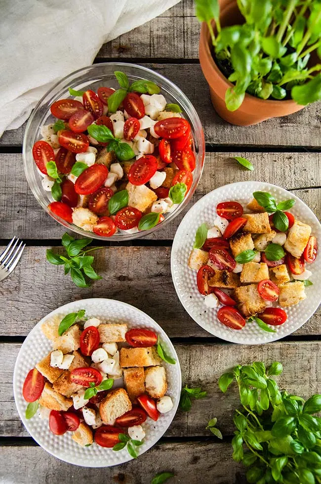 Panzanella Caprese Salad