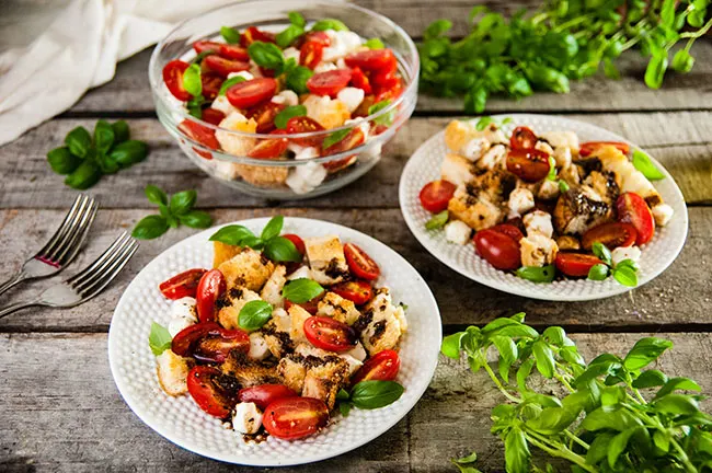 Panzanella Caprese Salad