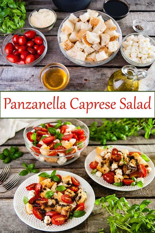 The perfect easy summer dinner salad Panzanella Caprese Salad from www.seasonedsprinkles.com