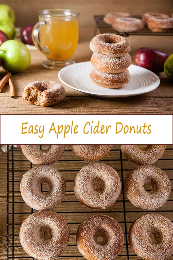 Easy Apple Cider Donuts are the perfect fall treat. Semi homemade but delicious donuts from www.SeasonedSprinkles.com