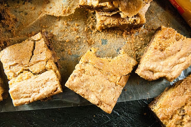 Triple Chocolate Chip Cookie Bars 