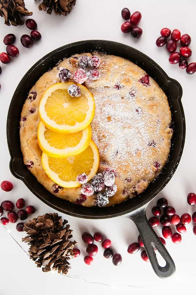 Cranberry Orange Baked Pancake